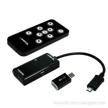Micro USB to HDMI Mhl Cable Adapter with Remote Control